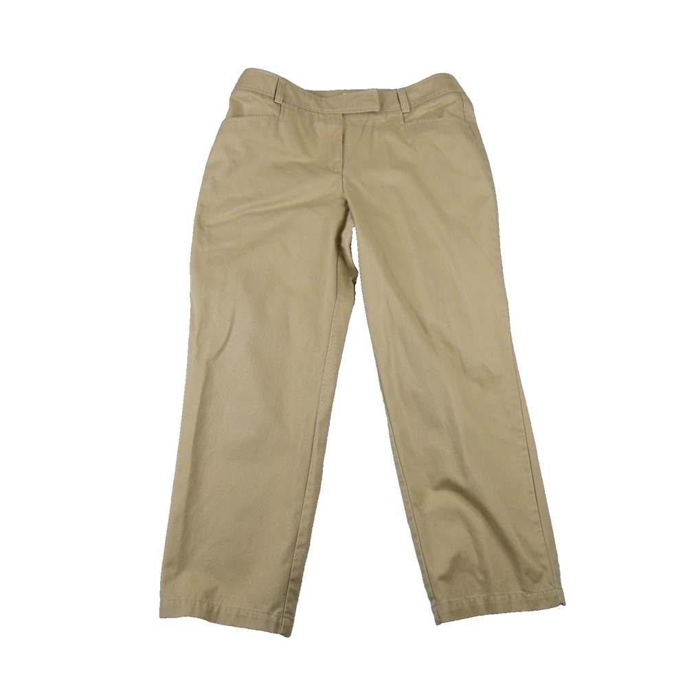 Talbots Pants Womens Petite 14 (33x27) Khaki Straight Pockets
